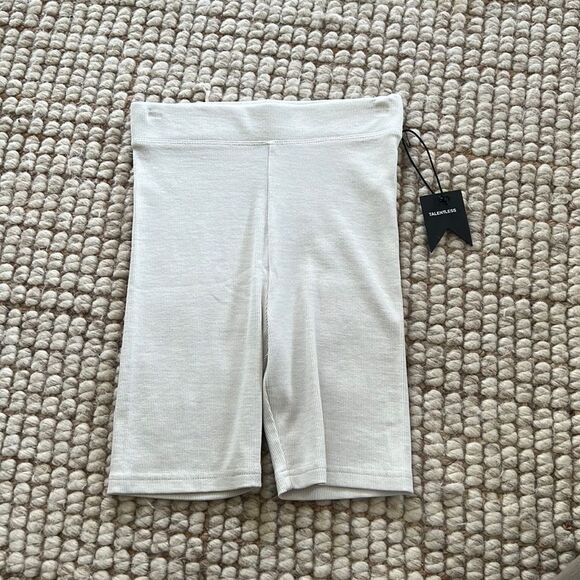 TALENTLESS Pants - Talentless ribbed biker shorts